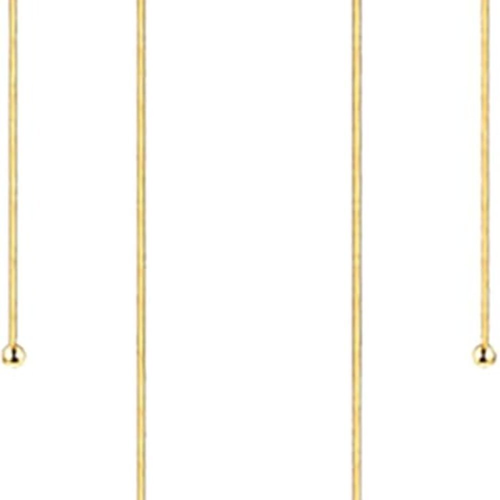 Long Chain Drop Earrings Sterling Silver Gold Plated Dainty Dangling Elegant